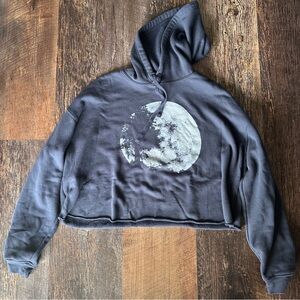 Four Acre Clothing Co. Fleece Cropped Moon Hoodie